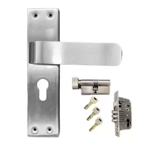 Cozi Gold 240x180x65 mm Stainless Steel and Brass Zinc Finish Mortise Door Handle 11001-CY-SS