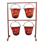 GENERIC Fire Bucket Stand Red for Fire Safety