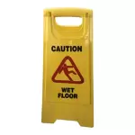 Ladwa Caution Sign Board Cleaning - Wet Floor Plastic Yellow