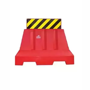 Ladwa Barrier Plastic Red & Black & Yellow for Road Safety, LMBS 1000