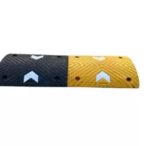 Ladwa Durable Rubber Breakable Speed BreakerRoad Hump Plastic Yellow & Black, LSI-RRH75mm (Size 6-50 m)