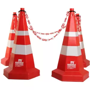 Nilkamal Road Traffic Safety Cone With 2 mtr Chain And 2 Hooks,