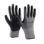 Mallcom Seamless Nitrile Dipped Gloves Black P35NBA (Pack of 6 Pair)