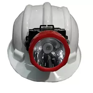 DsaTech Safety White Helmet with 5 W Torch Light, SH-02