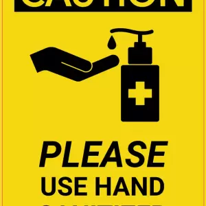 Color World Express 11.75X16.9 Inches Please Use Hand Sanitizer Laminated Sign With 300 GSM Paper SS-30