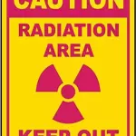 Color World Express 11x17 Inches Radiation Area Keep Out Vinyl Self Adhesive Sticker SS-05