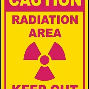 Color World Express 11x17 Inches Radiation Area Keep Out Vinyl Self Adhesive Sticker SS-05