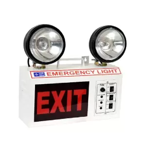 Agni Shield Alloy Steel Battery Powered Emergency Light with Exit Sign, EZ635